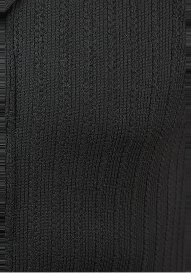 Deepsea Erkek Siyah Slim Fit Pamuklu Apaş Yaka Kısa Kol Penye Gömlek Dokulu Jakar Kumaş Dar Kesim Spor Gömlek 2501216 Siyah