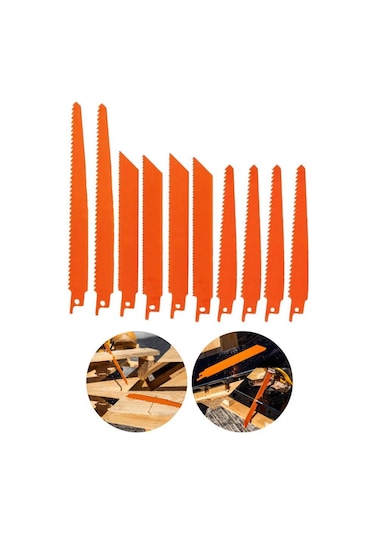 10 Parça Tilki Kuyruğu Testere Bıçakları Ağaç Metal Testere Bıçak