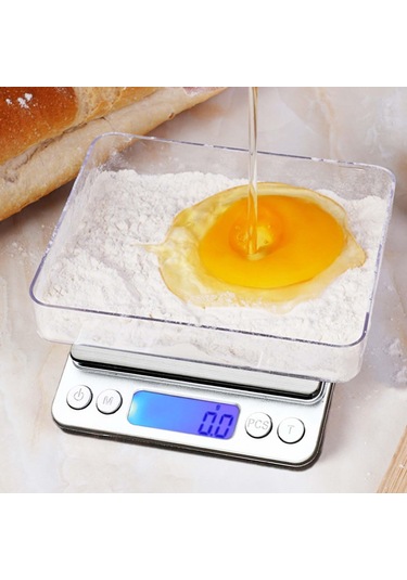 Dolıty Mutfak Terazisi Paslanmaz Çelik Tartı Cihazı Mini 1-kg Beyaz