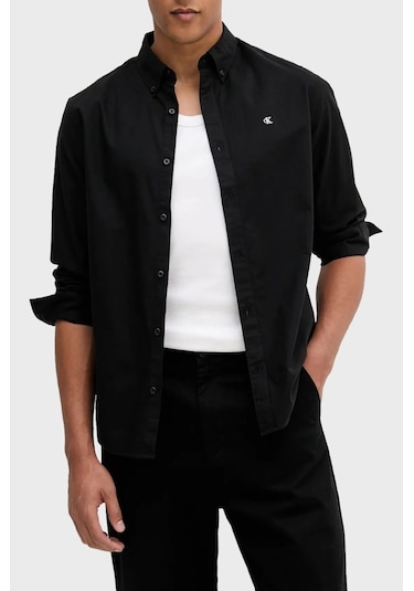Calvin Klein Jeans Erkek Uzun Kollu Klasik Düz Oxford Siyah Gömlek Lv140em125-ub1 Siyah