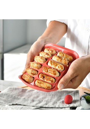 Yaleker Silikon Sosis Kalıbı - Fırın Ve Mikrodalga İçin Yapışmaz, Çocuklar İçin Sağlıklı Sosis Yapma Aparatı Diğer