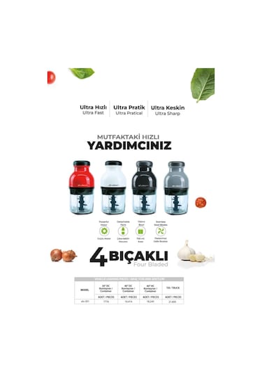Alveon ALV-201 550 W 1000 ML Elektrikli Mutfak Rondosu