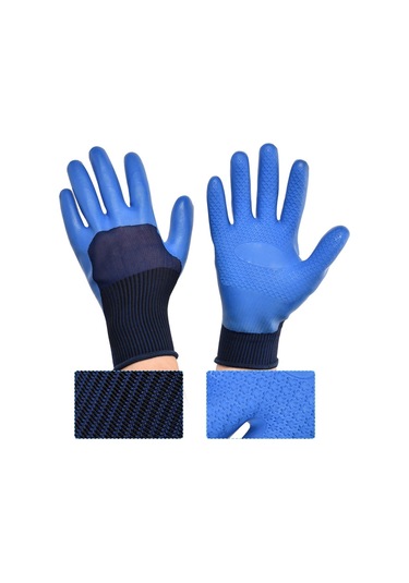 Geeroyoo Doğal Lateks İş Eldivenleri: Dayanıklı, Kayma Ve Aşınma Direnci, Su Geçirmez, Konforlu Koruma