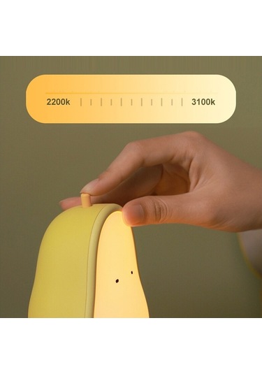 Soulader Yenilikçi Silikon Armut Tasarımı Şık Aydınlatma Modern Dekor Gece Lambası Beyaz