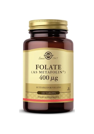 Solgar Folate Metafolin 400 Mcg 100 Tablet