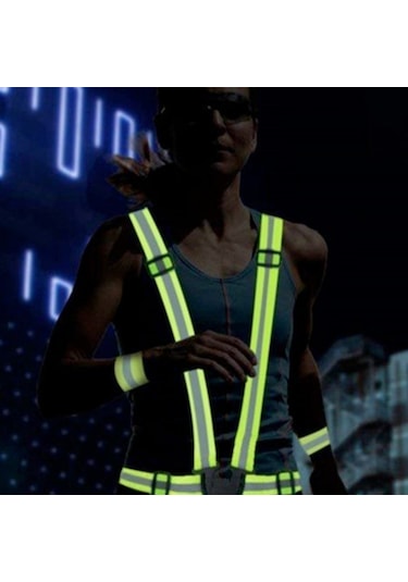 Yüksek Görünümlü Reflektörlü Pratik Şerit Ikaz Yeleği ( Esnek )