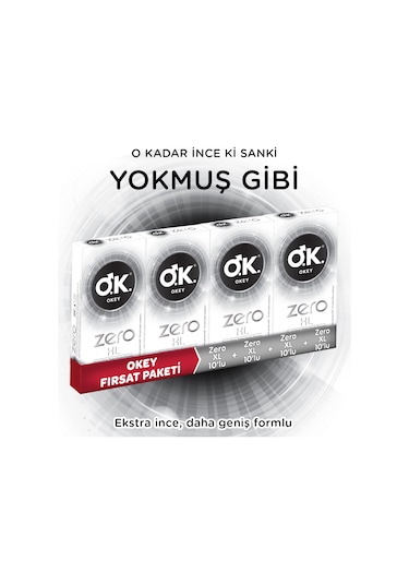 Okey Zero XL Prezervatif 4 x 10'lu