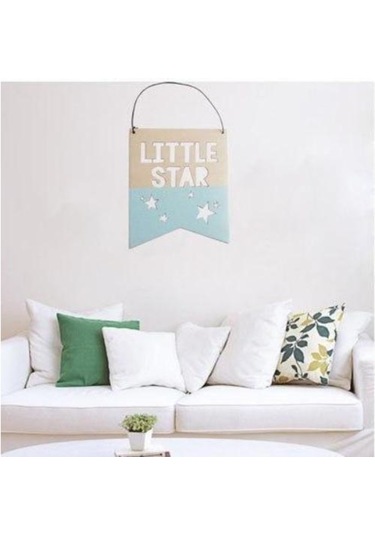 Hdrlazerdizayn "Little Star" Yazılı Ahşap Kapı Ve Duvar Dekoru