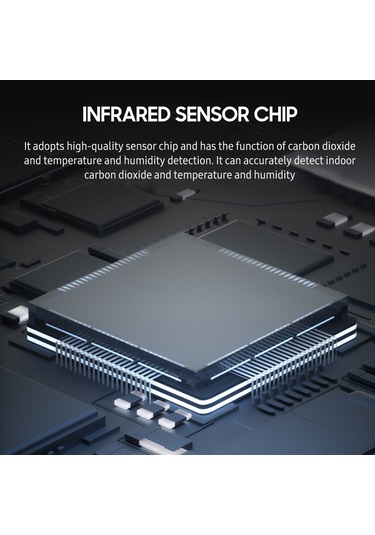 Reedark Siyah Mini Usb Li-pil Co2 Tespit Cihazı - Oda Sıcaklığı, Nem Ve Hava Kalitesi İndeksi Algılayıcı Pil Dahil