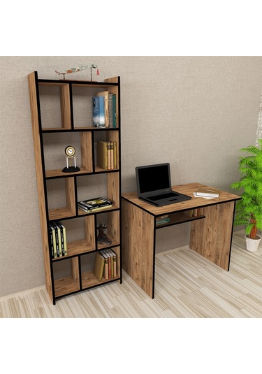 Kalenderdekor1 Kalender Dekor Ellen Snow 90 Cm Çalışma Masası Takımı Atlantikçam Meşe