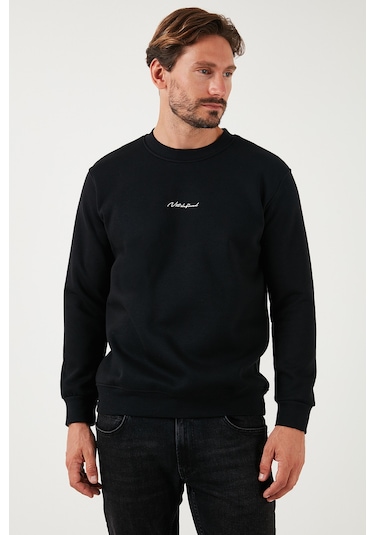 Buratti Pamuklu Regular Fit Bisiklet Yaka Erkek Sweat 59050121 Siyah