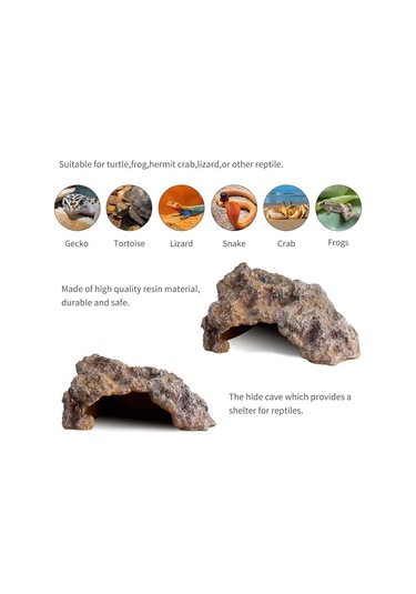 Sones L Sürüngen Simülasyonu Kayalar Saklanma Evi Kaplumbağa Şezlong