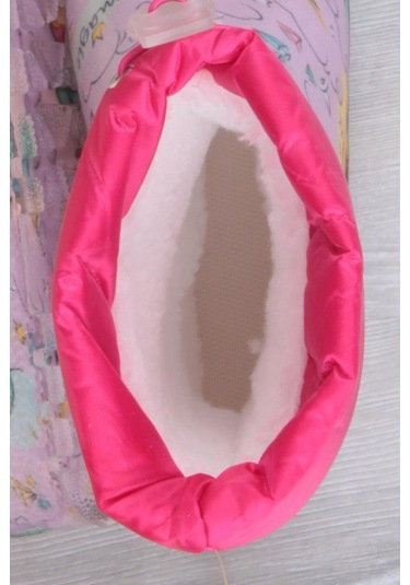 Fort 7061 Pembe Uniko Figürlü İçi Peluşlu Su Geçirmez Kız Çocuk Kar Yağmur Çizmesi Pembe