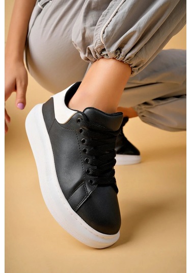 Luis A Costa Lc101 Siyah Arka Beyaz Bt Bağcıklı Kadın Ayakkabı Renkli