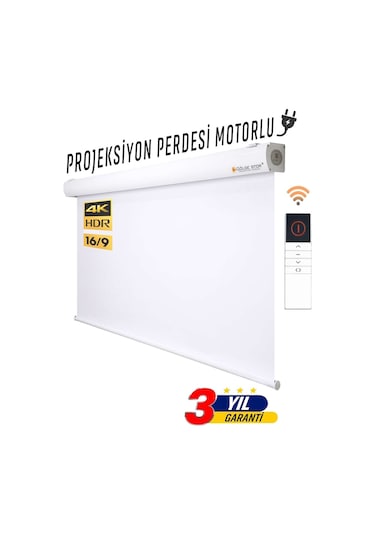 Gölge Stor En150cm Boy160cm Projeksiyon Perdesi Motorlu Hd 4k 8k