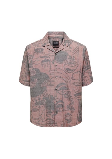 Only & Sons Onsden Lıfe Rlx Wash Doodle Ss Shırt22026111 001