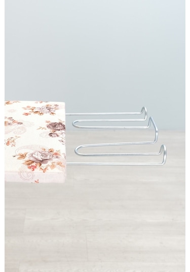 Mistik Home Rose Katlanır Dolaplı Ütü Masası Beyaz Gövde, Kahverengi Çiçek Desenli Beyaz/kahverengi