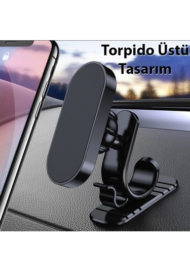 Torpido Üstü Mıknatıslı Çok Güçlü Telefon Tutucu Fiat Renault Opel Peugeot Uyumlu