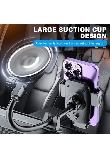 Wondernest X034 Evrensel Kamyon Otobüs Panosu Esnek Ayarlanabilir Vantuzlu Ön Cam Telefon Tutucu Yeşil Yeşil