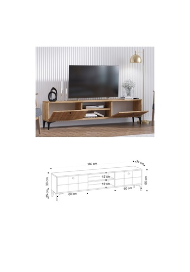 Decormet Hera Tv Sehpası Safir Meşe Diğer