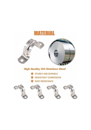 Kule Hortum Kelepçesi 304 Paslanmaz Çelik 2 Parça 32mm B Diğer