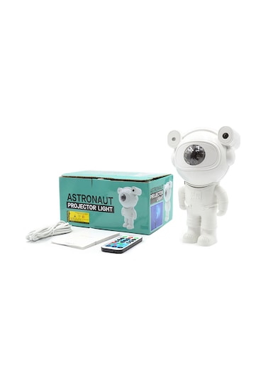 Jeehugo Astronot Figürlü Renkli Ay Ve Kuzey Işığı Ev Ambiyans Projeksiyonu Lambası, 5w Ev Dekorasyon Hediyesi Diğer