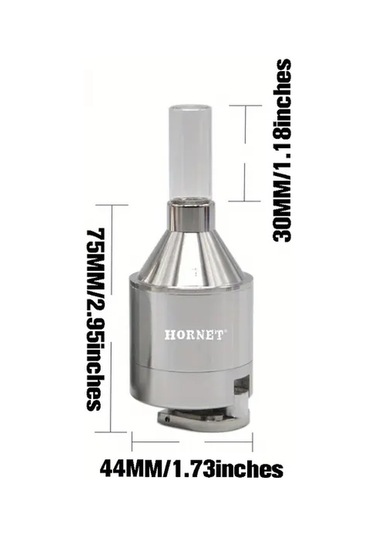 Elmpaly Hornet 44mm Manuel Baharat Değirmeni Ve Toz Kırıcı Cam Şişe Uyumlu