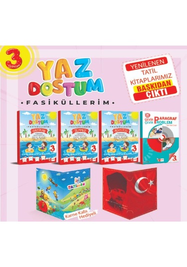 3. Sınıf Yaz Dostum Yaz Tatil Kitabı Tüm Dersler Seti