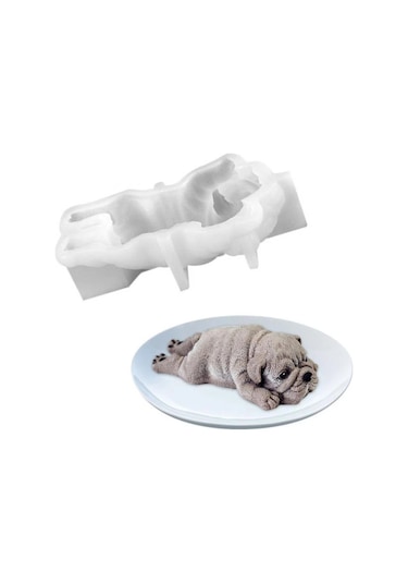 Yunboo Kreatif Shar Pei Silikon Kalıbı - Evde Çikolata, Dondurma, Mousse Ve Pasta Yapımı İçin Dıy Ev Fırın Gereci Shar Pei 06 Diğer