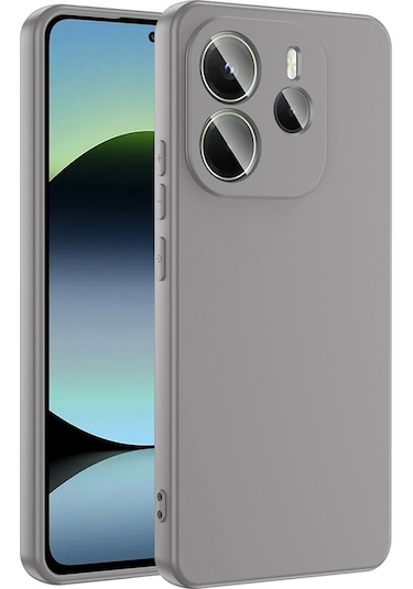 Xiaomi Redmi Note 14 4g Arka Kapak Silikon Kılıf Gri