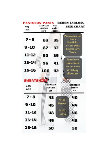 Kız Çocuk %100 Pamuk Uzun Kol Oversize Alt&üst Eşofman Takımı-eşt-0027 Kahverengi