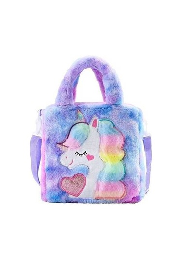 Dancemonkey Unicorn Karikatür Omuz Çanta - Mor Mor Mor