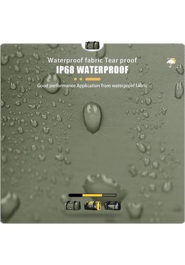 Evrensel 66l Motosiklet Su Geçirmez Kuyruk Çanta Kask Yeşil