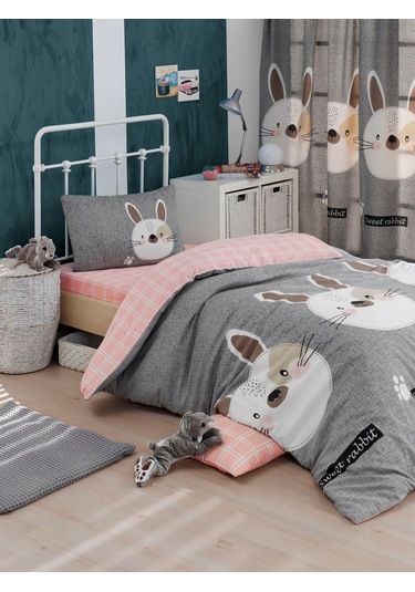 Eponj Home Kolay Ütülenir Nevresim Takımı Tek Kişilik Tavşancık