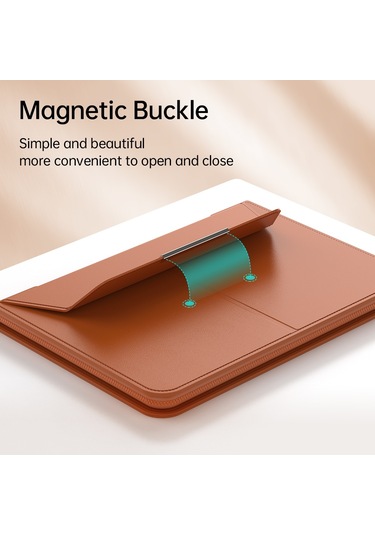 Sones Çok İşlevli Dizüstü Bilgisayar Pu Manyetik Standlı Bölünmüş Liner Çanta, Mouse Pad Fonksiyonu, Boyut: 13-14 İnç Diğer