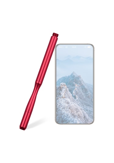 Skycity 2 Adet Kırmızı Dairesel+el Dokunuşlu Kalem: Evrensel Yüksek Hassasiyetli Kapasitif Kalem, Telefon Ve Tablet Ekranları İçin, 2 Yer Değiştirme Dairesi + 2 Fiber Uç li