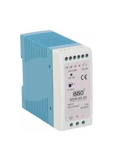 Imdr-60-24 - 60W 24Vdc 2.5A Raya Montajlı Güç Kaynağı