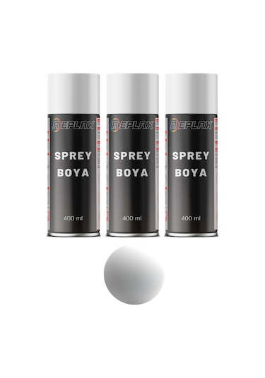 3 Adet Ral 9003 Mat Beyaz Sprey Boya 400 Ml.