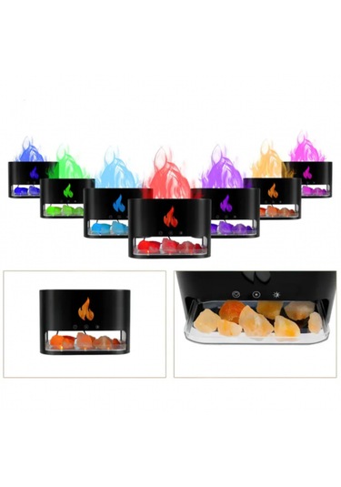 Şömine Hava Nemlendiricisi 4 Renkli Alevli Ve Doğal Taş Hediyeli