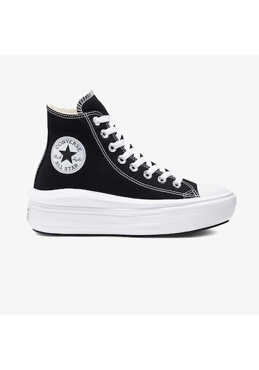 Converse Chuck Taylor All Star Move Platform Hi Unisex Siyah Sneaker Düz 568497c Siyah