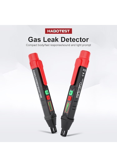 Habotest Ht60 Taşınabilir Gaz Kaçak Dedektörü Lcd Ekranlı Siyah Kırmızı
