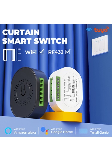 Singree Akıllı Perde Anahtarı - Wifi Ve Rf433 Kontrol, Uzaktan Yönetim, Alexa Ve Google Home Uyumlu Diğer