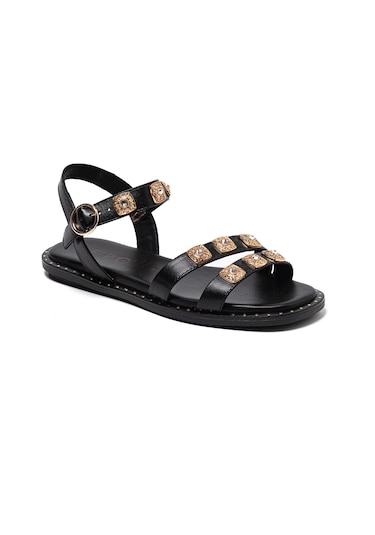 Nero Black Sandalet Kadın 72262-e6 Repo siyah