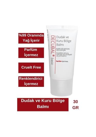 Decubal Kuru Ve Hassas Ciltler Için Dudak Ve Kuru Bölge Balmı 30 ML
