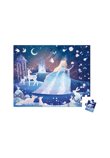 Janod 54 Parça Çantalı Puzzle Karlar Kraliçesi