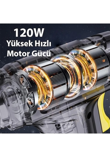 Supermarket1 120w Kablosuz Mini Hava Pompası, Basınç Ve Akü Durumunu Göster