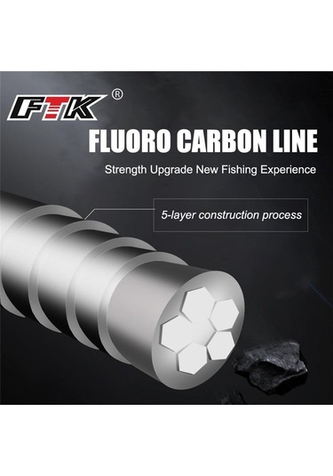 Ftk 50m/100m %100 Karbon Üretim Hattı Lider Hattı Florokarbon Olta 0.8 -10.0 7.0-0.45mm-18.6kg