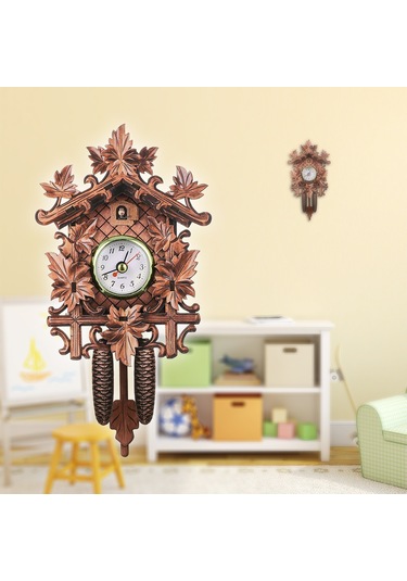 Suofeng Klasik Ahşap Bugu Saat - Özel Tasarım Avusturya Stili Salon Dekoru - 303 Model 3复古挂钟 Çok Renki