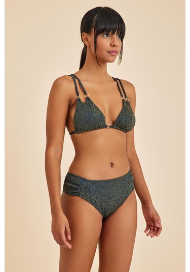 Maldives Lacivert Dolgusuz Üçgen Bikini Üst Lacivert