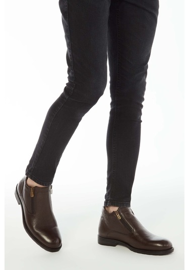 Tamer Tanca Erkek Hakiki Deri Kahverengi Floter Klasik Bot 285 1074kb Erk Bot Kahve Floter